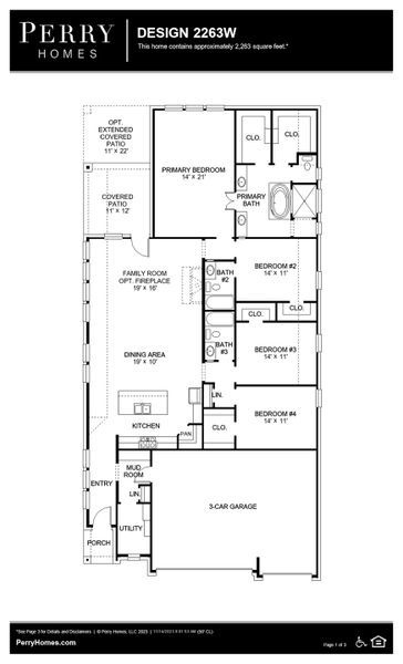 Floor Plan for 2263W