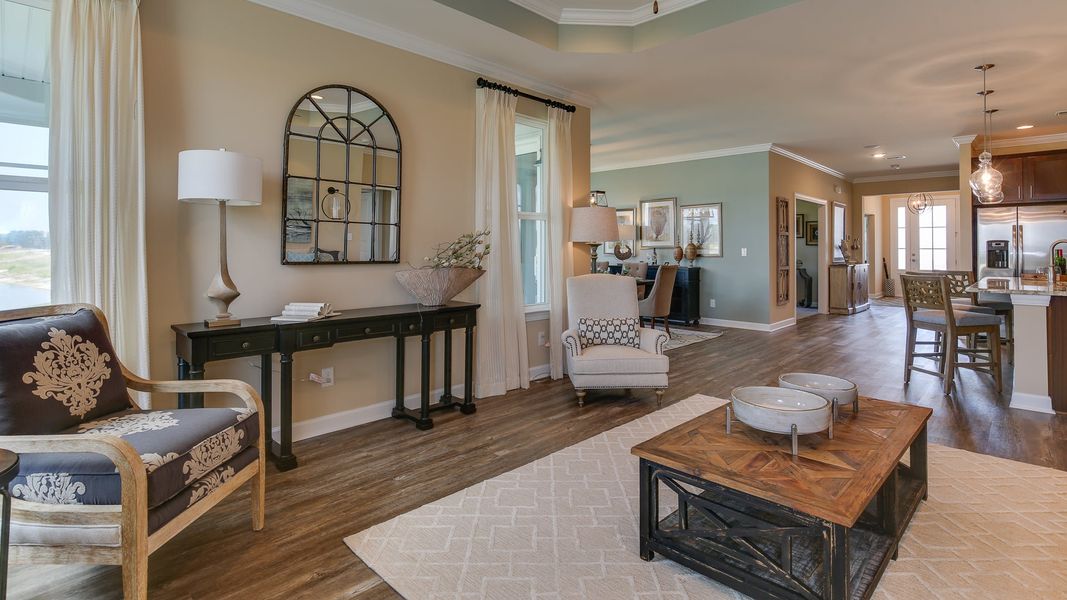 Representative furnished interior of a home built from the The Shorebreak by Chesapeake Homes in Bridgewater - Shorehaven Village, Little River (Image 6).