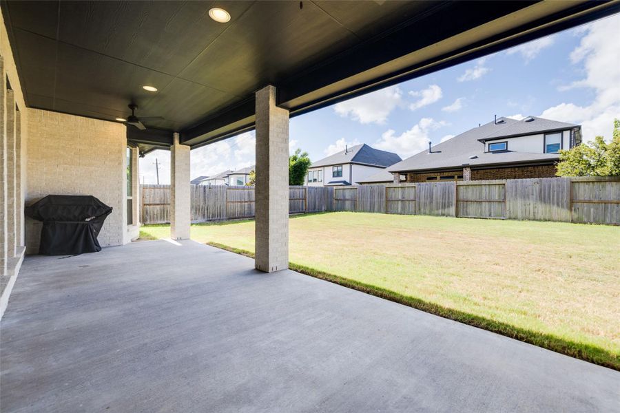 Enjoy outdoor living under the covered patio