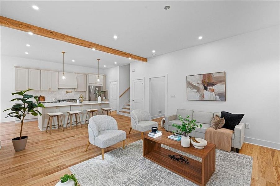 Furnished interior view inside a new home in , Atlanta (Image 10).