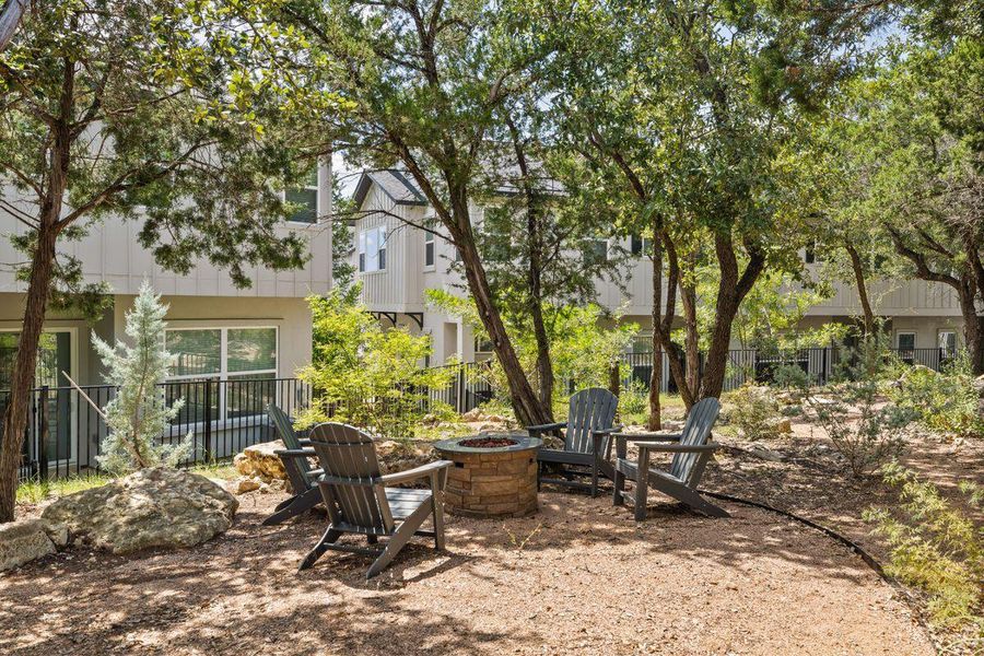 For residents, they enjoy this firepit for good conversations For residents, they enjoy this firepit for good conversations