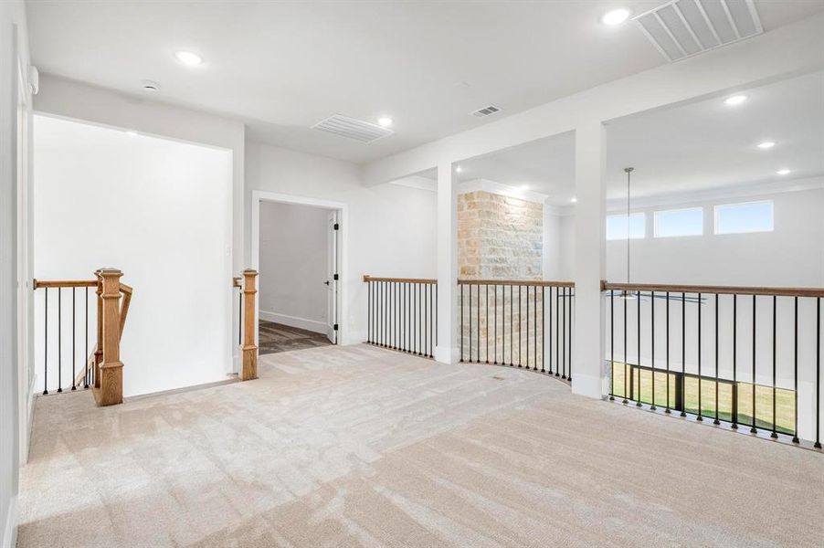 View of carpeted spare room