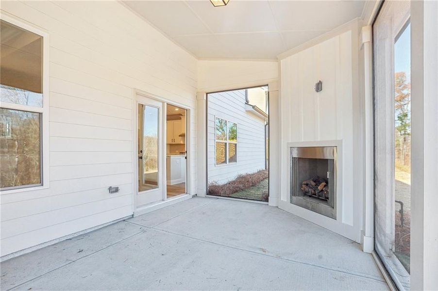 Exterior details and patio area of a home in Ponderosa Farms Reserve, Gainesville (Image 31).