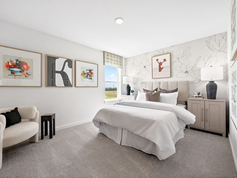 Furnished interior view inside a new home in Parks at Foster Crossing, Anna (Image 37).