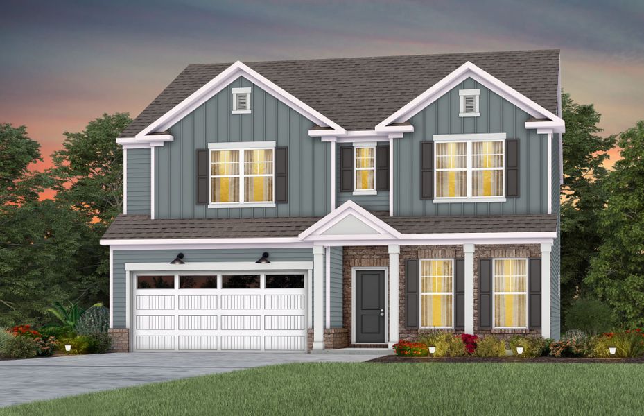 Representative exterior photo of a completed home built from the Marshall by Pulte Homes in The Retreat at Carolina Ridge, Harrisburg, NC (Image 24).