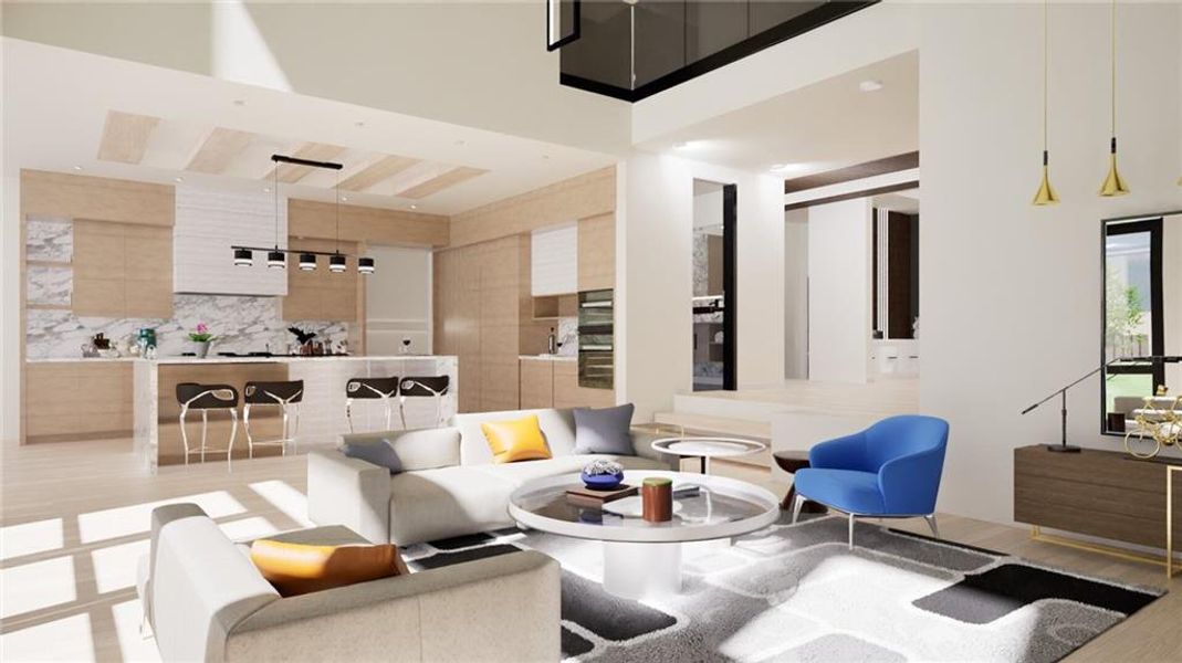 Furnished interior view inside a new home in , Atlanta (Image 12). Furnished interior view inside a new home in , Atlanta (Image 12).