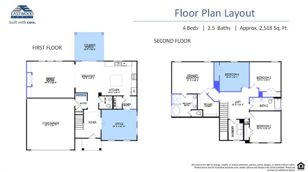 2D floor plan layout of this home in Arbor West, Dawsonville, GA (Image 5).