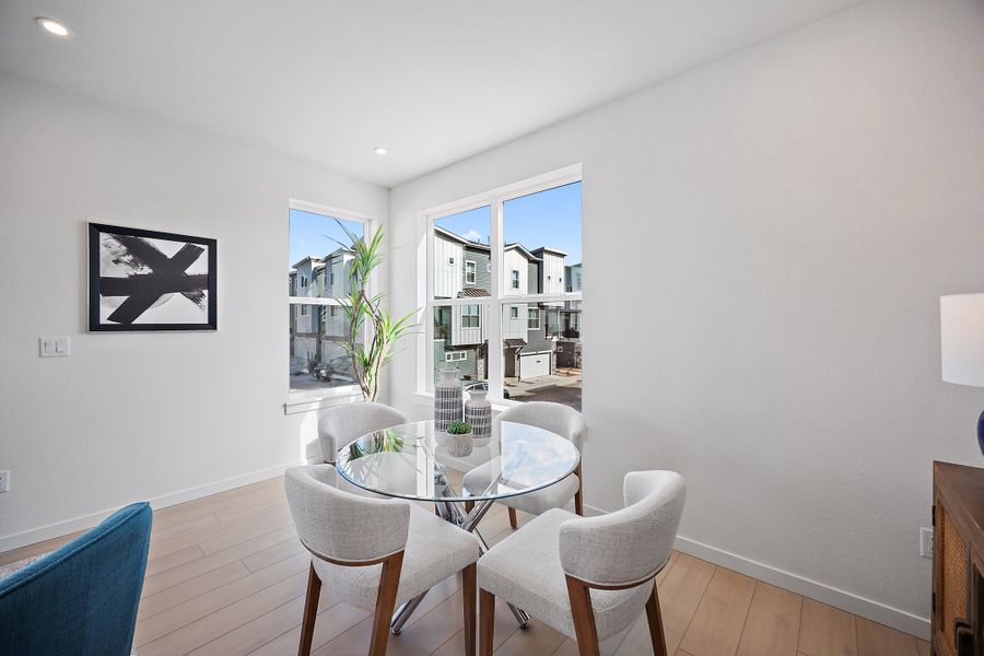 Furnished interior view inside a new home in The Commons at Victory Ridge, Colorado Springs (Image 9).