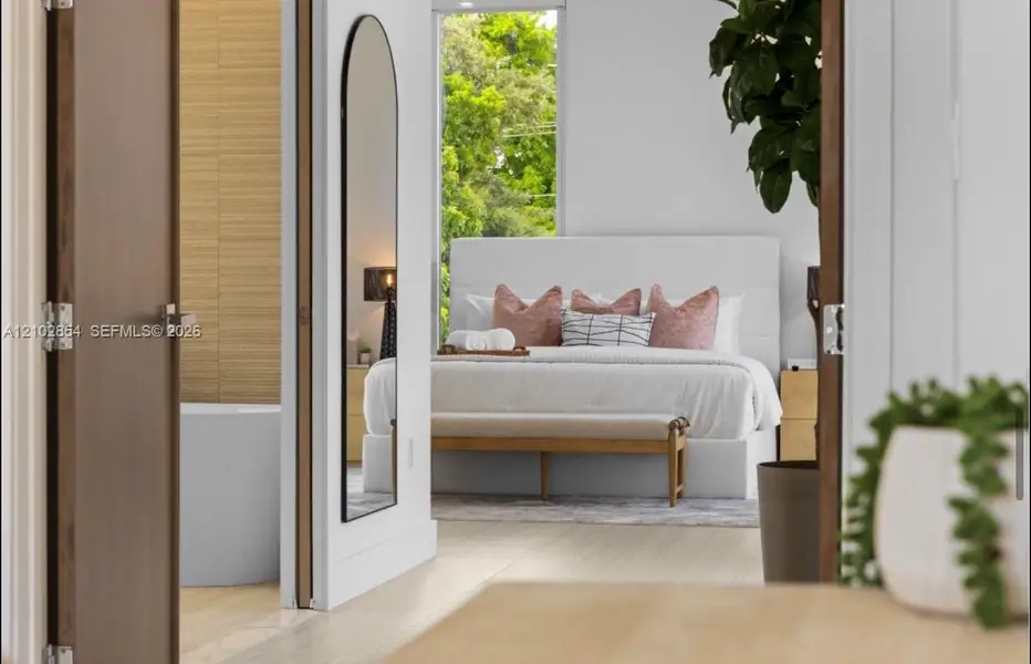 Furnished interior view inside a new home in , Miami (Image 80).