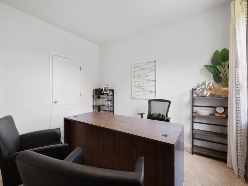 Furnished interior view inside a new home in Oaks at Cedar Grove, Fairburn (Image 38).