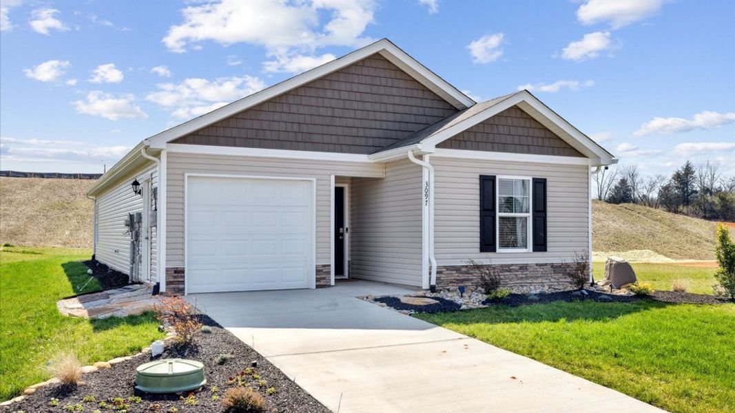 Representative exterior photo of a completed home built from the Sullivan by D.R. Horton in Johnson Farms, Greeneville, TN (Image 2).