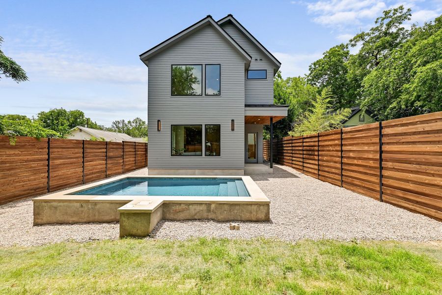 Exterior details and patio area of a home in , Austin (Image 22).