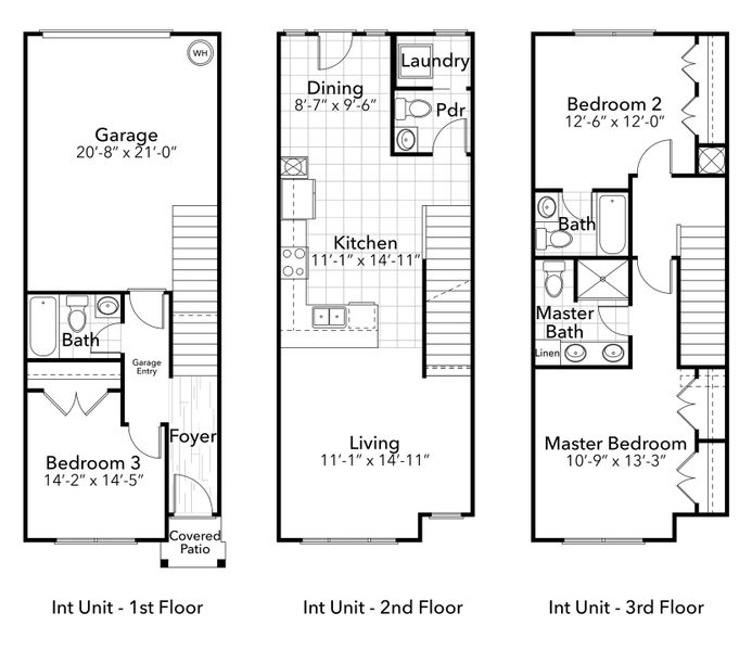 2D floor plan layout for the Walker by Hunter Quinn Homes in Renaissance Place, Greenville, SC (Image 3). 2D floor plan layout for the Walker by Hunter Quinn Homes in Renaissance Place, Greenville, SC (Image 3).