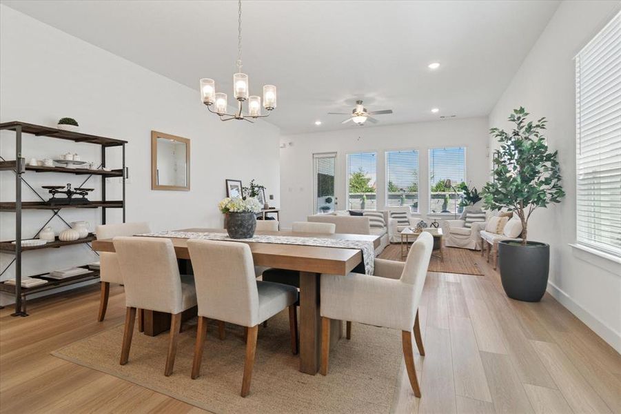 Furnished interior view inside a new home in Painted Tree - South, McKinney (Image 28). Furnished interior view inside a new home in Painted Tree - South, McKinney (Image 28).