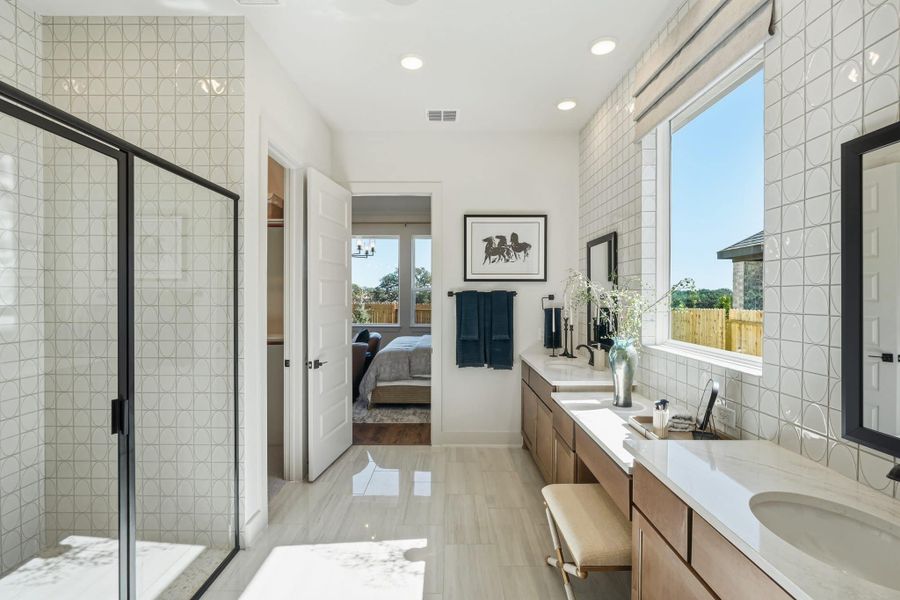 Furnished interior view inside a new home in Prominence, San Antonio (Image 51).