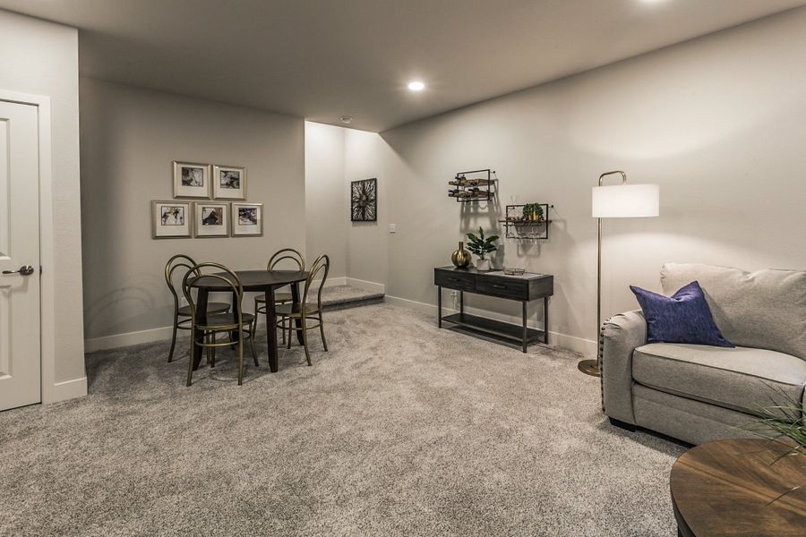 Representative furnished interior of a home built from the Newton by Hartford Homes in Trailside, Timnath (Image 45).