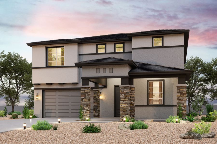 The Residence 10 Elevation C at Village at Sundance - The Vistas Collection