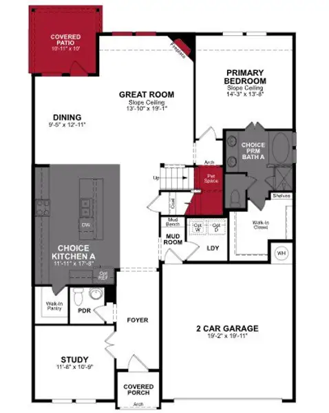 2D floor plan layout of this home in Lake Pointe, Little Elm, TX (Image 3). 2D floor plan layout of this home in Lake Pointe, Little Elm, TX (Image 3).