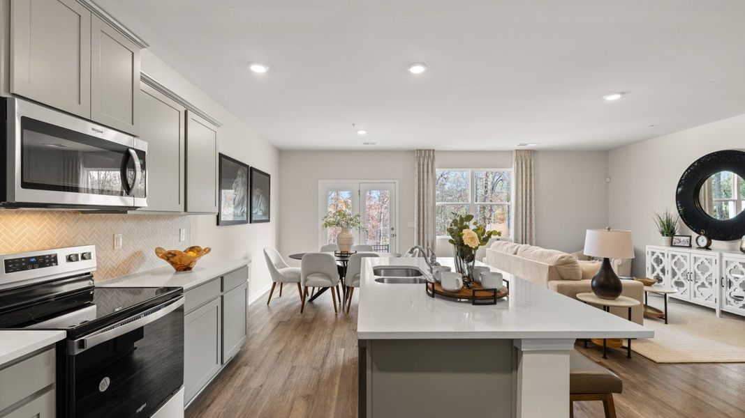 Representative furnished interior of a home built from the Salisbury by D.R. Horton in Echo Glen, Stockbridge (Image 9).