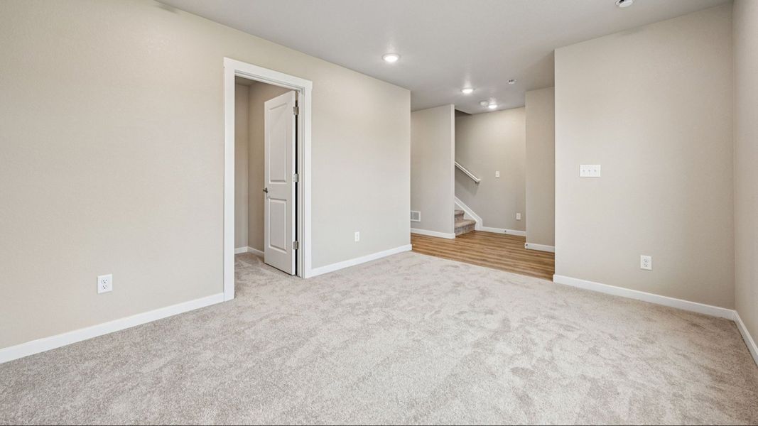 Furnished interior view inside a new home in Windler Townhomes, Aurora (Image 21). Furnished interior view inside a new home in Windler Townhomes, Aurora (Image 21).