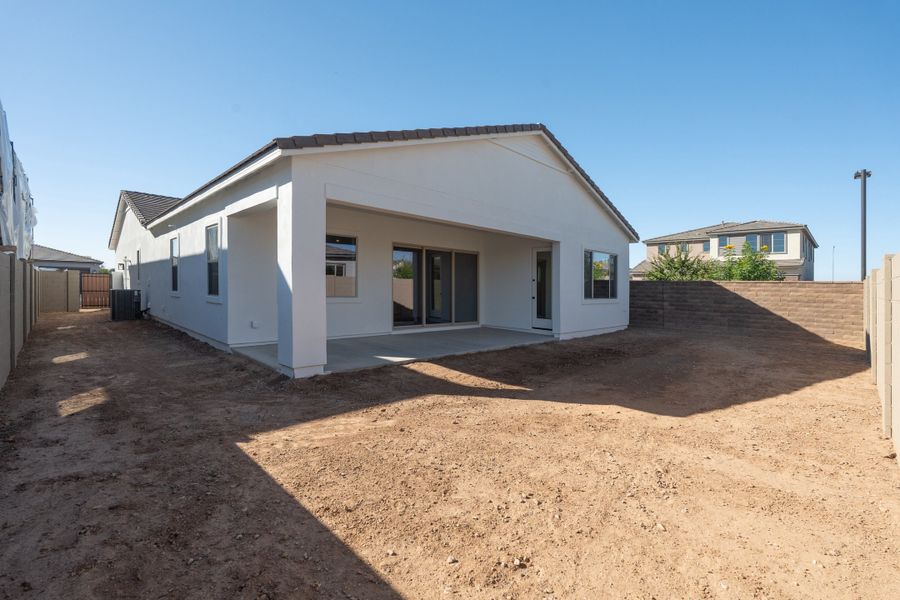 Exterior details and patio area of a home in Waterston Central, Gilbert (Image 3).