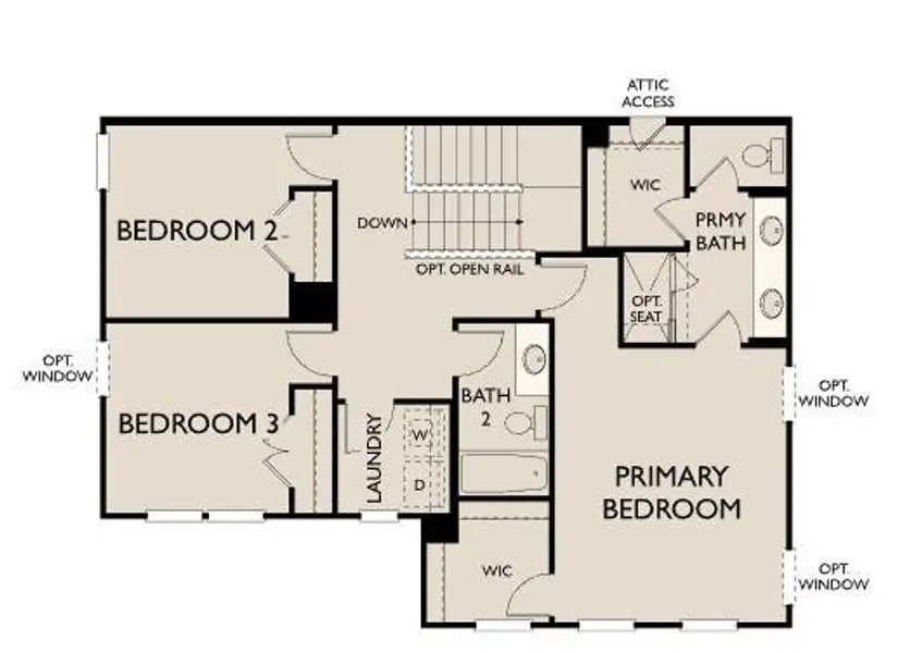 2D floor plan layout of this home in Eastlyn Crossing, Flowery Branch, GA (Image 4).