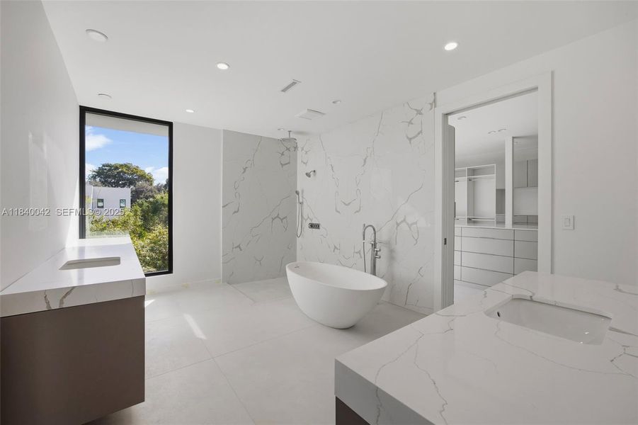 Furnished interior view inside a new home in , Miami (Image 16).