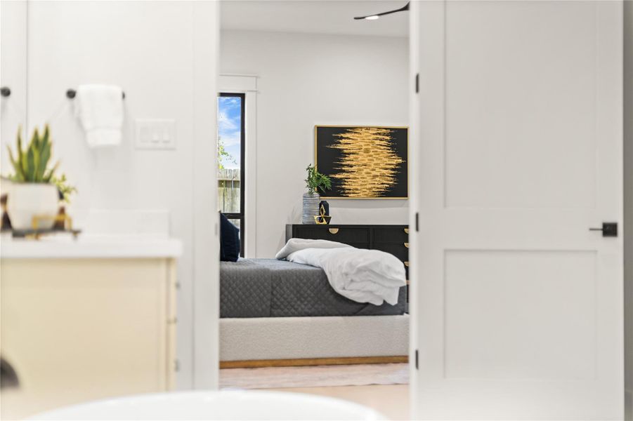 Furnished interior view inside a new home in , Houston (Image 37).