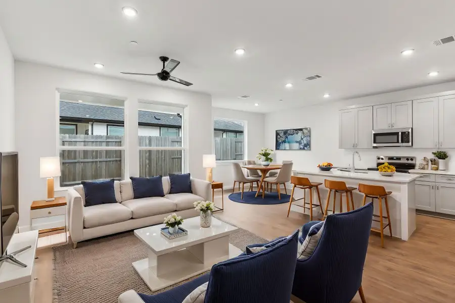 Furnished interior view inside a new home in Townhomes at Gattis, Round Rock (Image 5).