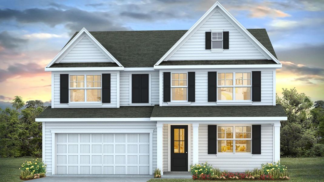 Representative exterior photo of a completed home built from the Harbor Oak by D.R. Horton in Old Chapin Reserve, Lexington, SC (Image 22).