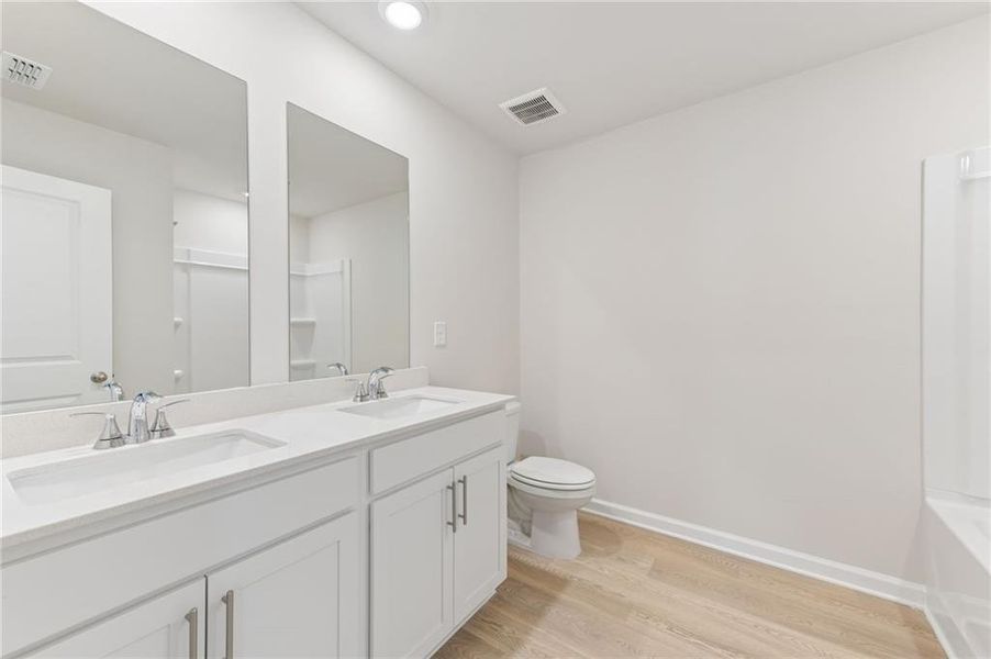 Furnished interior view inside a new home in Parkside at Grayson, Grayson (Image 10).