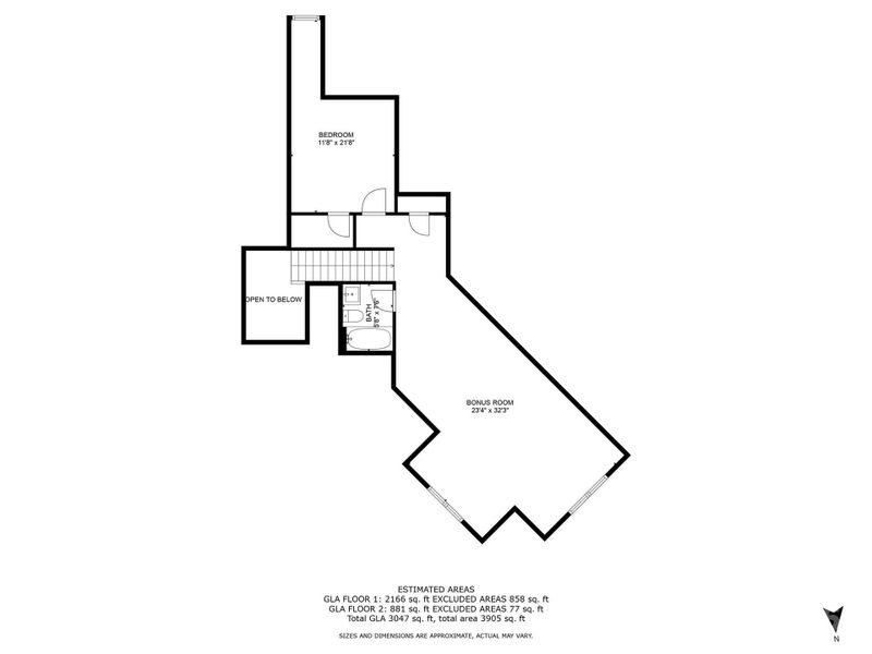 2D floor plan layout of this home in , Hickory, NC (Image 5).