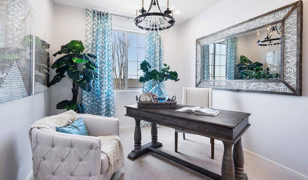 Representative furnished interior of a home built from the 35R4 by Taylor Morrison in Rio Vista at Rancho Mercado, Surprise (Image 6).