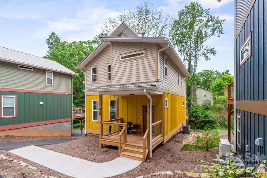 Exterior details and patio area of a home in , Asheville (Image 22). Exterior details and patio area of a home in , Asheville (Image 22).
