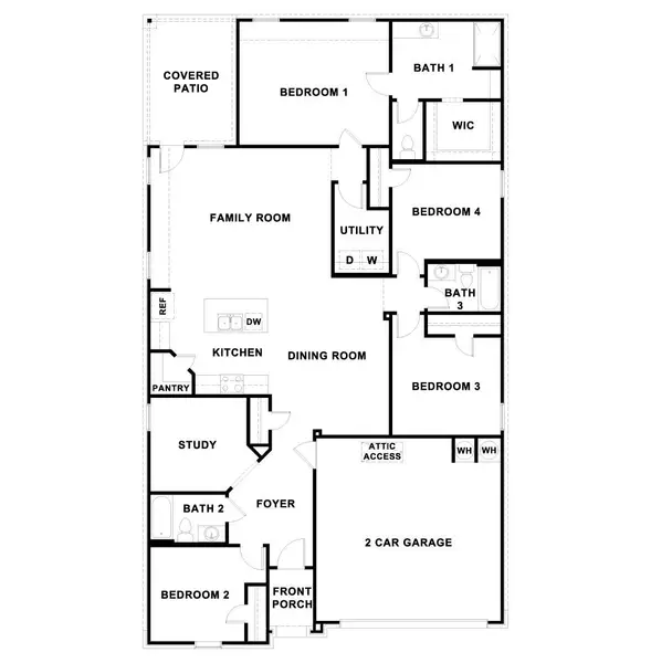 2D floor plan layout of this home in Durango, Mustang Ridge, TX (Image 2). 2D floor plan layout of this home in Durango, Mustang Ridge, TX (Image 2).