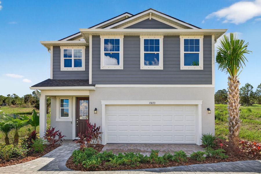Representative exterior photo of a completed home built from the Brookstone by Mattamy Homes in Crosswind Ranch, Parrish, FL (Image 20).