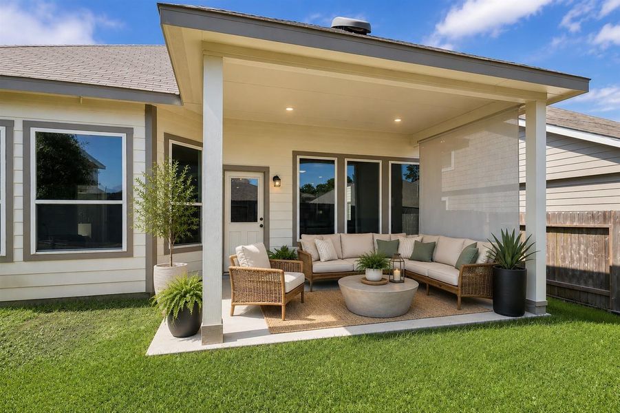 Virtually enhanced Patio rendering Virtually enhanced Patio rendering