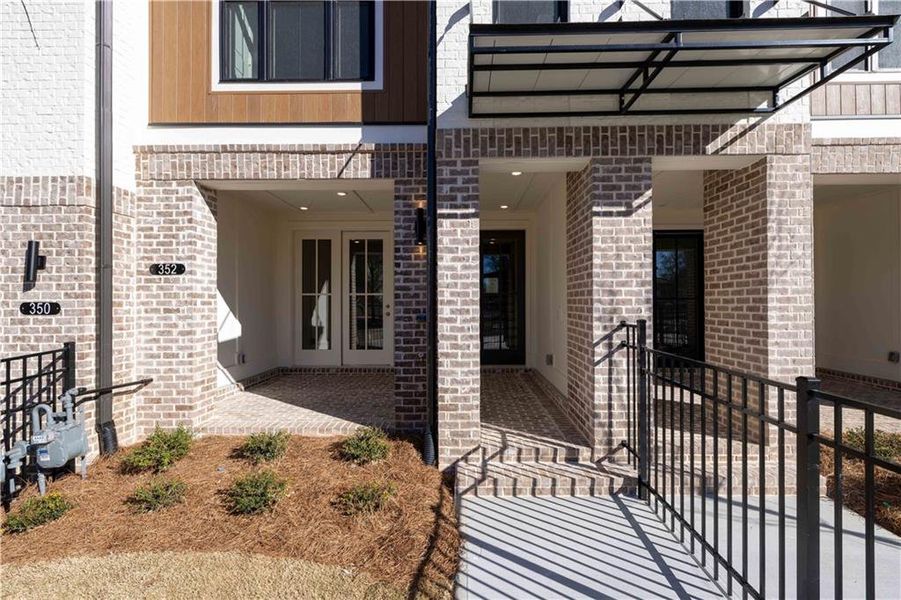 Exterior details and patio area of a home in Ecco Park, Alpharetta (Image 3).