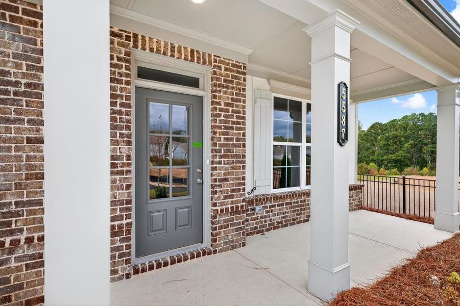 Exterior details and patio area of a home in Hemingway, Flowery Branch (Image 2).