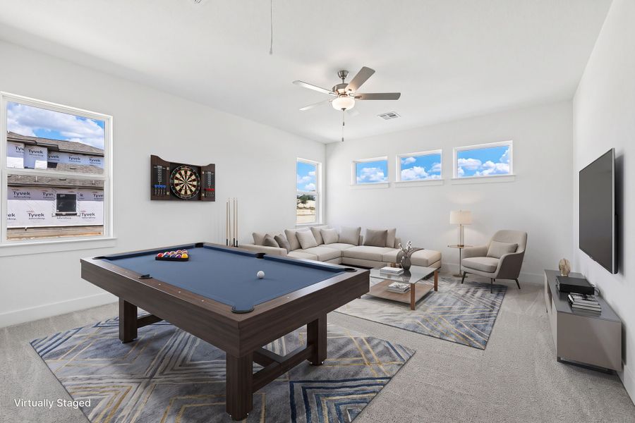 Representative furnished interior of a home built from the Rainey by Taylor Morrison in Santa Rita Ranch, Liberty Hill (Image 11).
