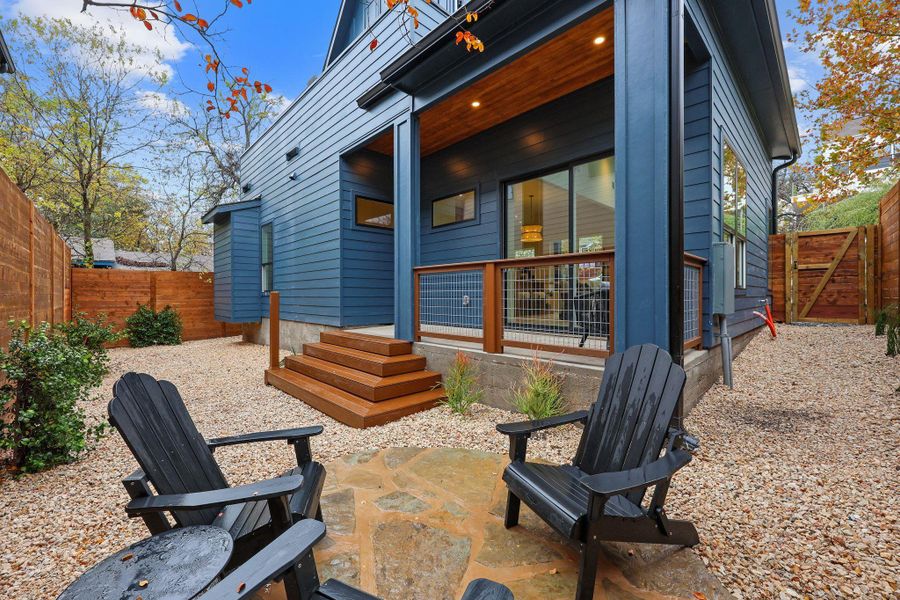 Exterior details and patio area of a home in , Austin (Image 25).