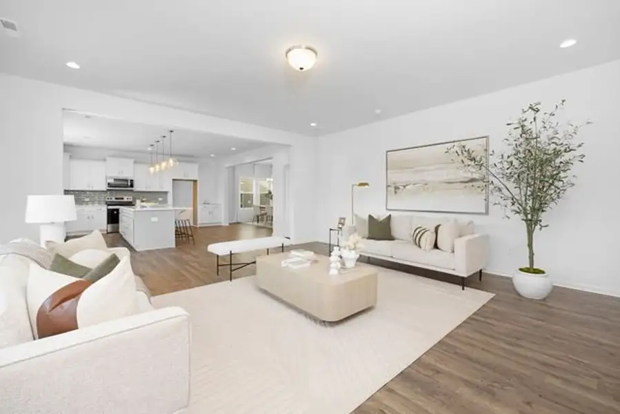 Representative furnished interior of a home built from the TA4000 by True Homes in Streamside, Red Cross (Image 5).