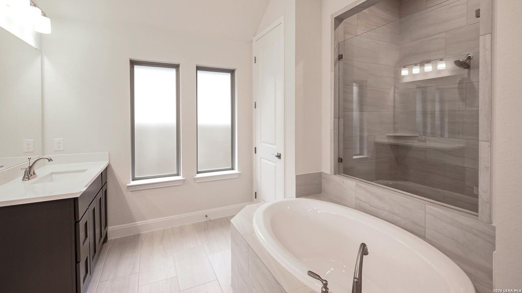Furnished interior view inside a new home in Meadows of Mill Creek, Seguin (Image 6).