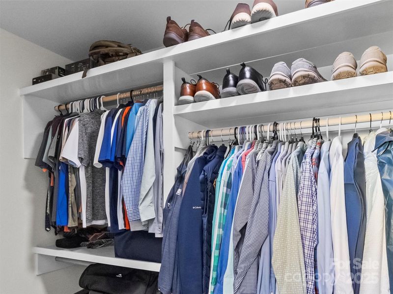 Spacious Primary Custom Closet