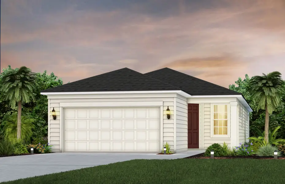 Representative exterior photo of a completed home built from the Contour by Pulte Homes in Seminole Palms, Palm Coast, FL (Image 24).