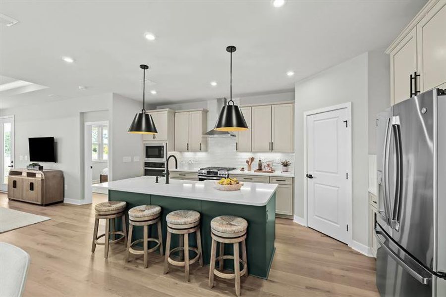 Representative furnished interior of a home built from the Geneva by Ryan Homes in Sea Trail, Sunset Beach (Image 12).