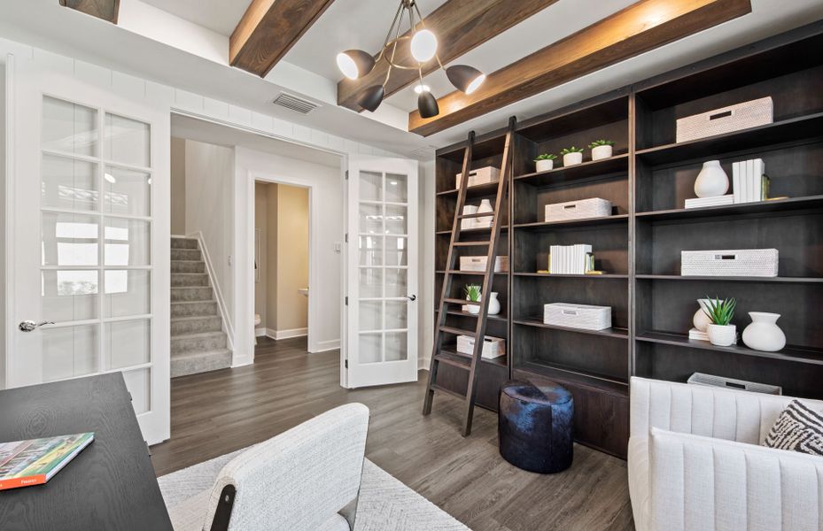 Flex, or optional den with french doors