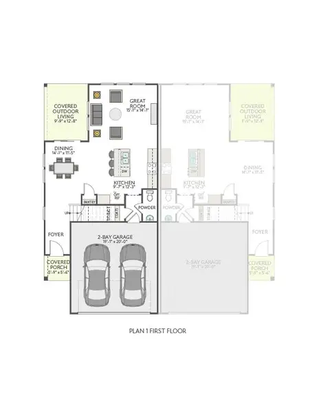 2D floor plan layout of this home in Park Central, Georgetown, TX (Image 4).