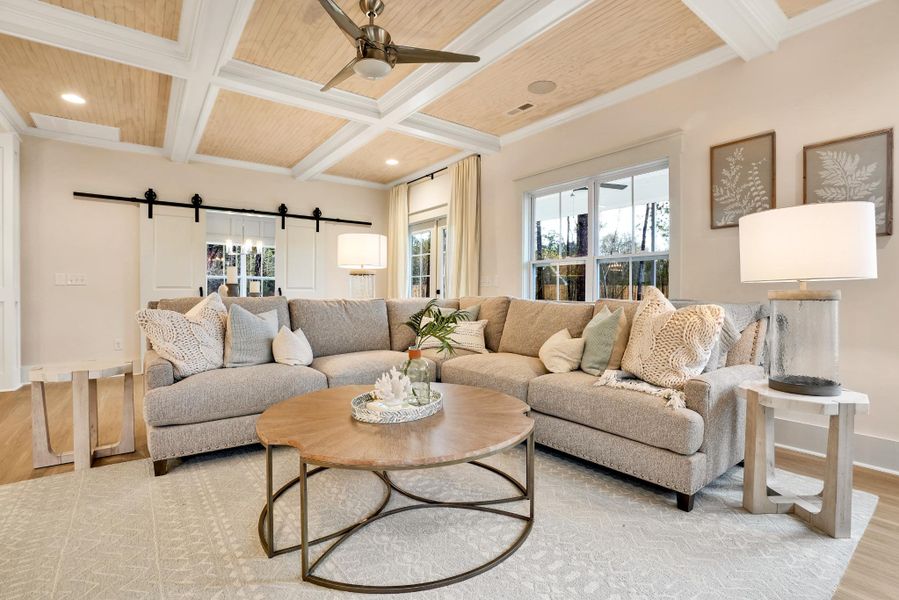 Representative furnished interior of a home built from the Harrison by Bill Clark Homes in Sidbury Landing, Wilmington (Image 9).