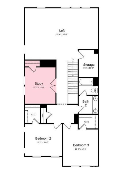 Additional highlights include: Study in place of flex upstairs and built-in ledge in the primary shower